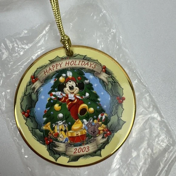 Disney Parks Happy Holidays Collector‎ Set 2000–2004 Mickey Minnie Boxed - Picture 8 of 16